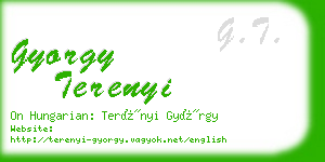 gyorgy terenyi business card